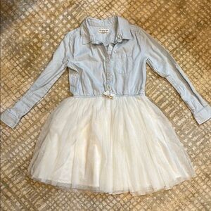 Tucker+Tate Kids Casual Dress - Light Blue and White